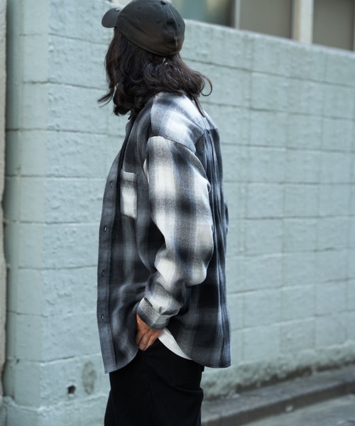 leno ルーズフィットチェックシャツ NO NEED（ノーニード） シャツ ネルチェック ルーズフィットシャツ