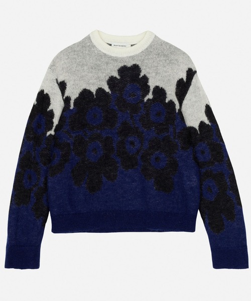marimekko フラワー柄 セーター 長袖 マリメッコ ニット セーター ウニッコ フラワーモチーフ 花柄
