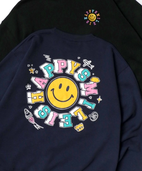 Smiley World スマイリーフェイス 大掛布団、枕カバー大中/1セット