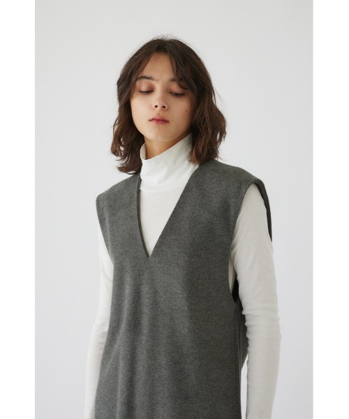 RIM.ARK ベスト ジレ Soft felt long vest レディース : ZOZOTOWN