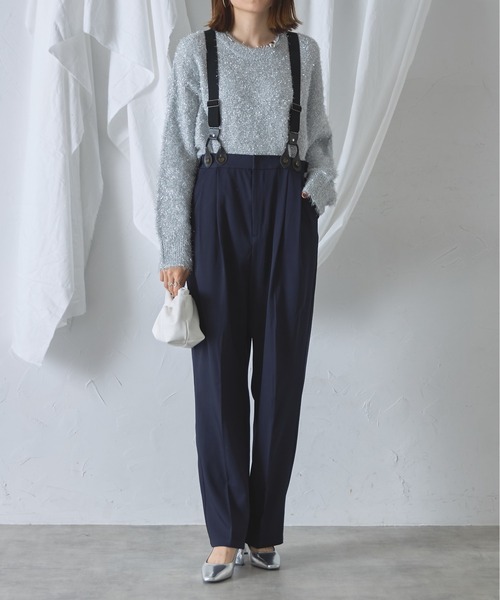 each alchemist ニット セーター グリッターロングシャギーオーバー