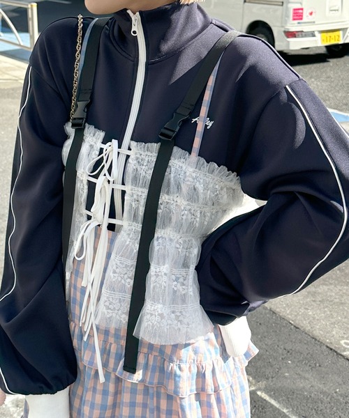 Alley Tokyo 「2WAY」シャーリングレースハーネスビスチェ レディース