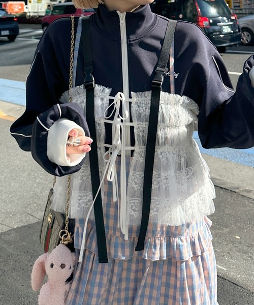 Alley Tokyo 「2WAY」シャーリングレースハーネスビスチェ レディース