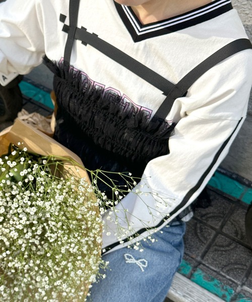 Alley Tokyo 「2WAY」シャーリングレースハーネスビスチェ レディース