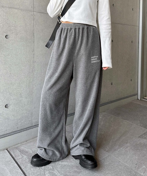 ANME スウェットパンツ ジャージ ANMEエンブロイダリーロゴフリース