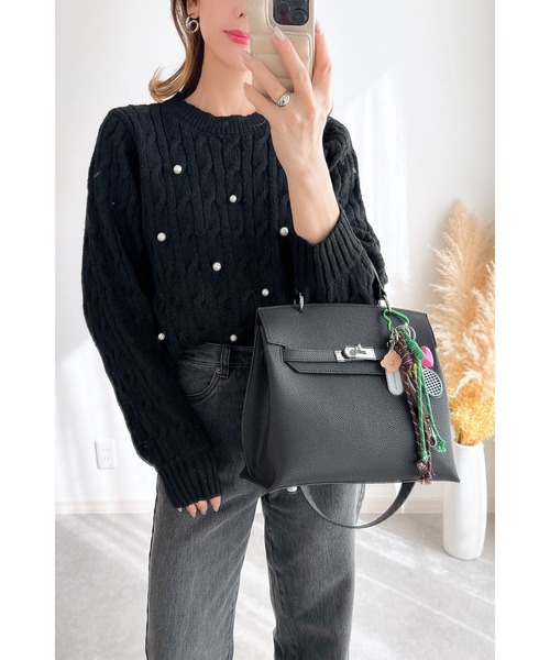GUCCI ヴィンテージ モヘア ケーブルニットセーター ボンバー系