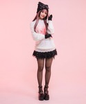 ニット セーター ふわふわダメージ加工バタフラ...の詳細画像5
