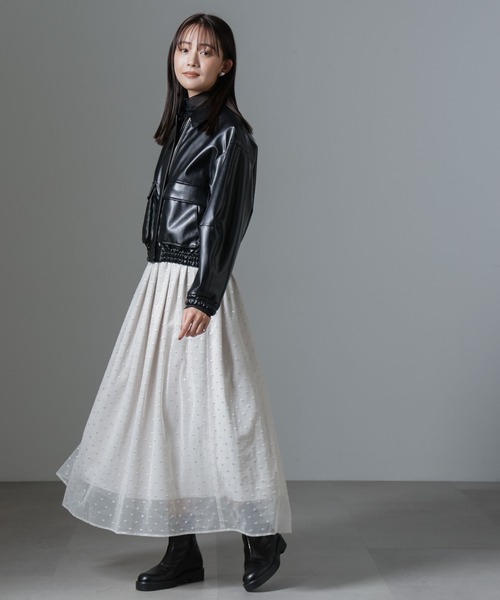 ★（49）SEPT PREMIERES×ダナキャラン スカート× ジャケット ラメカットコールナロースカート[AA47-25S106]｜URBAN RESEARCH