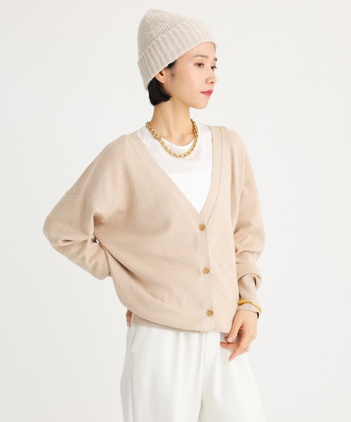 Stone ウールコットンニットカーディガン BABYLONE（バビロン） カーディガン エフォートレスニットカーディガン