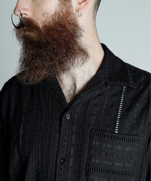 試着のみSchott CR SHIRT ’EMBROIDERY XL 黒　シャツ Schott/ショット/CR SHIRT 'EMBROIDERY'/コットン レーヨン 刺繍