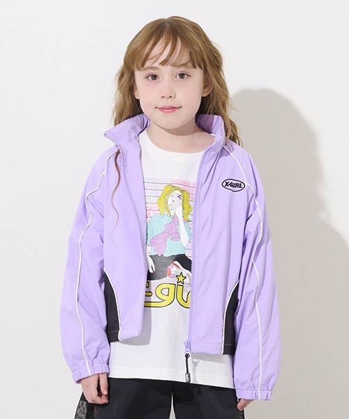 X-girl Stages tシャツ ガールイラスト長袖Tシャツ キッズ 子供