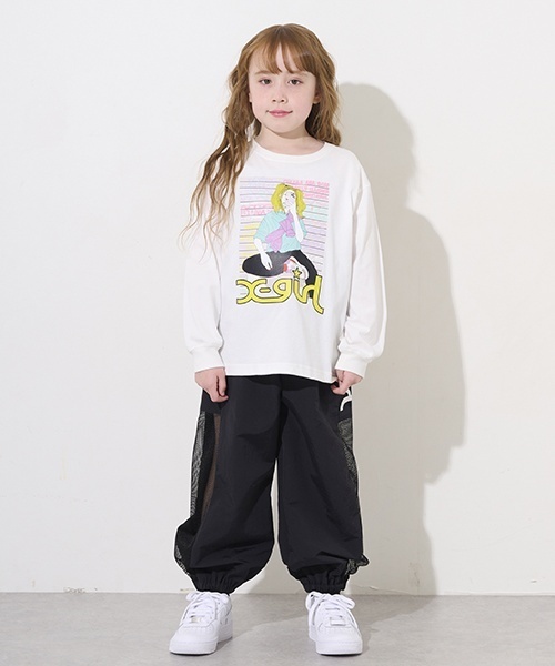 ガールズ　キッズ服　120.130まとめ売り　女の子 X-girl Stages tシャツ ガールイラスト長袖Tシャツ キッズ 子供
