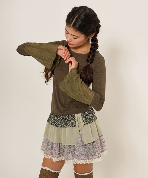 TINA：JOJUN（ティーナジョジュン） パンツ フリルラップレイヤード