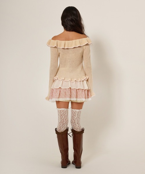 新品 フリルラップレイヤード ショートパンツ TINA：JOJUN TINA：JOJUN（ティーナジョジュン） パンツ フリルラップレイヤード