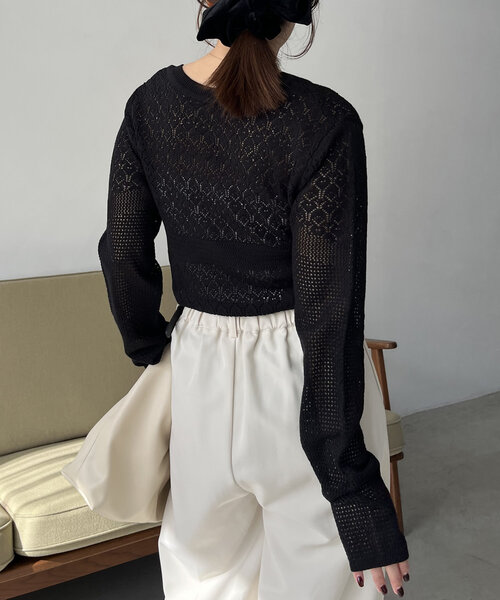 CAPRICIEUX LE'MAGE レースVプルオーバー CAPRICIEUX LE'MAGE｜レースVプルオーバー | Rakuten Fashion