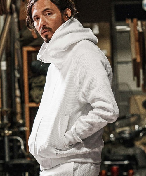 wjk reluxe パーカー mpa3723-tight heavy waffle hoodie パーカー