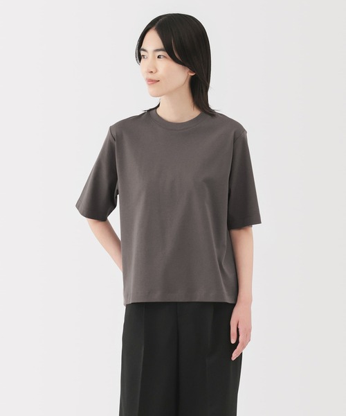 【専用】新品 MW ともさかりえ OJLA TUCK SLEEVE T黒 半袖 無印良品（MUJI） tシャツ 婦人 涼感UVカットクルーネックワイド半袖