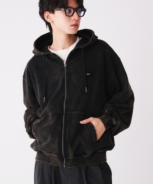 Adoon plain パーカー STITCH PISS NAME ZIP HOODIE / ステッチ