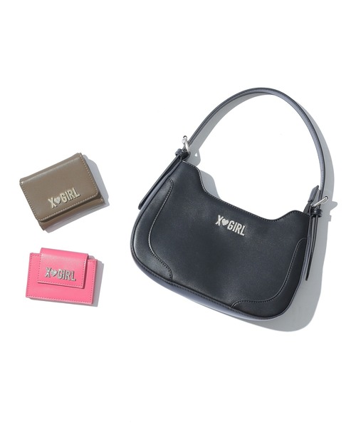 大人気 X-girl RHINESTONE LABEL MINI WALLET プレゼントに最適 X-girl - RHINESTONE LABEL MINI WALLET - | Tempt