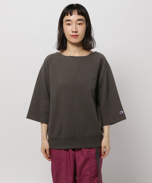 tシャツ 「別注」Champion / エルボーパッチ Tシャツ レディース Champion tシャツ 「別注」「Champion」プリント Tシャツ