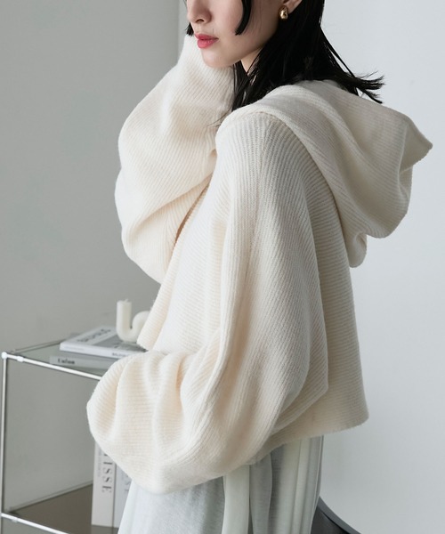 forksy.（フォルクシー） ニットパーカー FREE アイボリー レディース