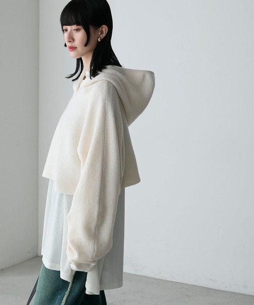 forksy.（フォルクシー） ニットパーカー FREE アイボリー レディース