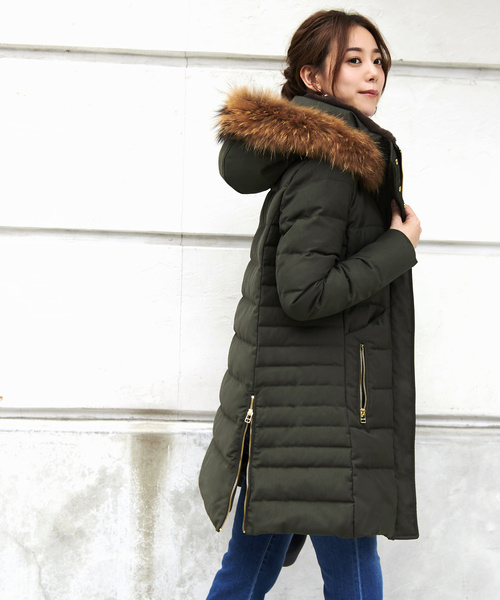 ルイルエブティック フード付き ダウンコート　ネイビー　LL RUIRUE BOUTIQUE（ルイルエブティック） ダウンコート S ネイビー