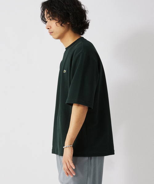 LACOSTE - 新品 LACOSTE ラコステ ブラウス Tシャツ ラコステ LACOSTE 配色ステッチTシャツ （ブラック