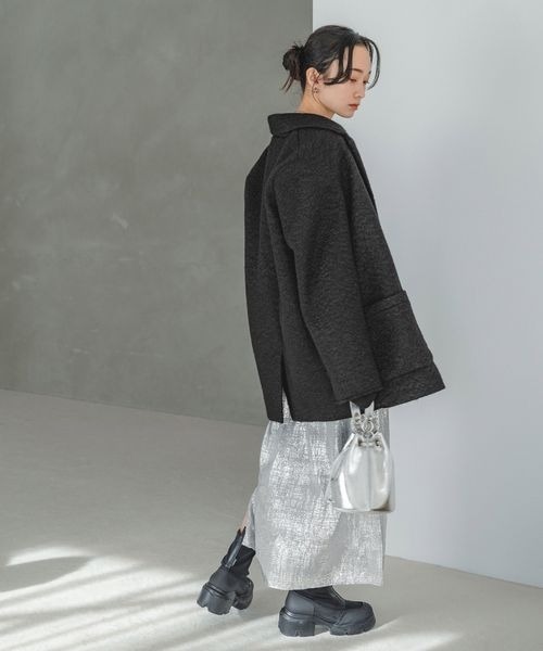 「JEANASIS」 チェスターコート FREE ブラック レディース_画像6