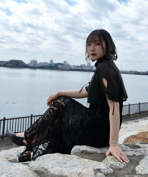 Mavie..7 ブラウス シャツ 「Mavie..7」シアーチャイナブラウス