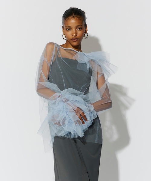 ANDRESD ドレス blooming tulle dress ブルーミングチュール
