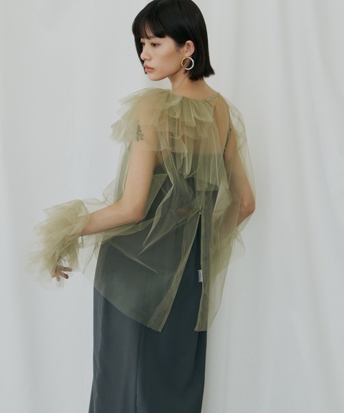 オケーションドレス　niana ブルーミングチュールドレス　M 楽天市場】ブルーミングチュールドレス パーティードレス 結婚式 2点