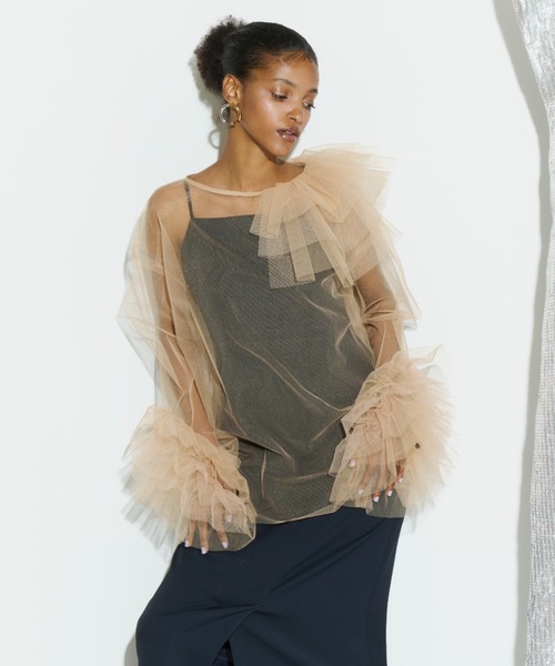 ANDRESD ドレス blooming tulle dress ブルーミングチュール