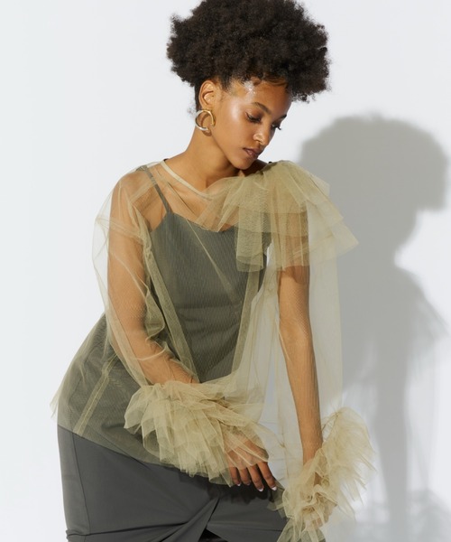 ANDRESD ドレス blooming tulle dress ブルーミングチュール