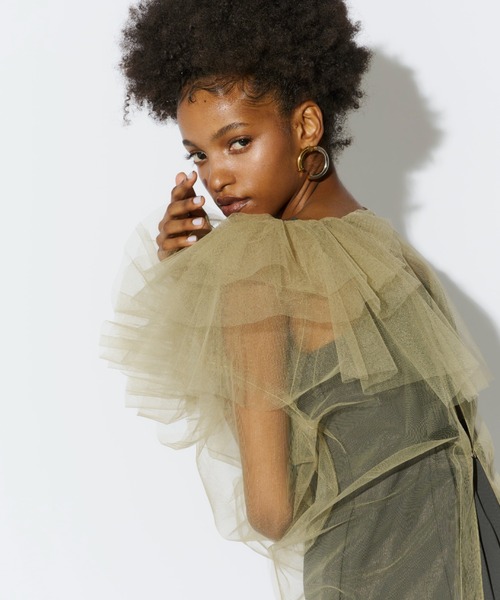 ANDRESD ドレス blooming tulle dress ブルーミングチュール
