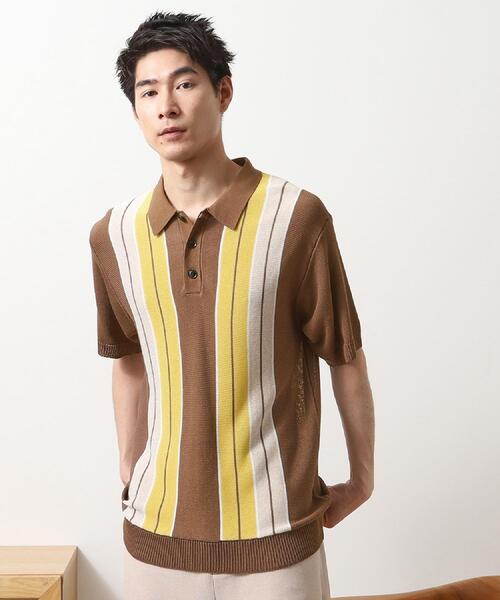THE SHOP TK ポロシャツ マルチストライプ ニットポロシャツ メンズ THE SHOP TK ポロシャツ マルチストライプ ニットポロシャツ メンズ