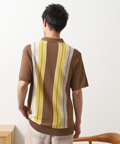 THE SHOP TK ポロシャツ マルチストライプ ニットポロシャツ メンズ THE SHOP TK ポロシャツ マルチストライプ ニットポロシャツ メンズ