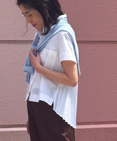 ブラウス シャツ BANANA REPUBLIC FACTORY STORE　　日本限定 バックプリーツシャツ レディース BANANA REPUBLIC ブラウス シャツ FACTORY STORE 日本限定