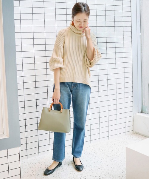 SLOBE IENA（スローブイエナ） タートルネックニット FREE ベージュ