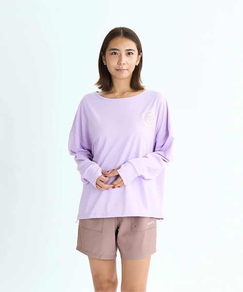 roxy レディース　水着セット　ラッシュガード　紫　M ROXY（ロキシー） ラッシュガード WILD FLOWER/水陸両用長袖ラッシュ
