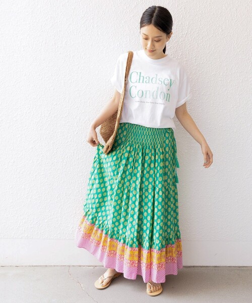 SHIPS 「SHIPS」 フレアスカート ONE SIZE グリーン レディース  