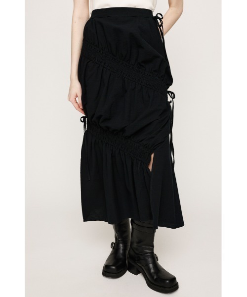 Flying Skirts 購入品 spinning skirts 黒✖️シルバー SLY（スライ） ロング スカート SOCCER SHIRRING SK サッカー