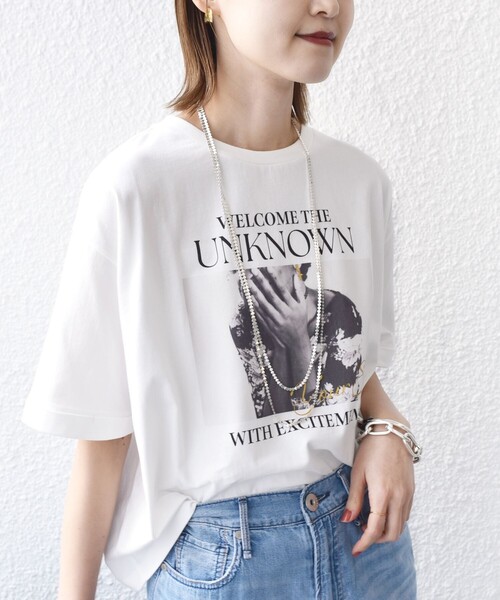 SHIPS 81BRANCA ベージュグラフィックプリント半袖Tシャツ SHIPS｜【SHIPS別注】81BRANCA:5分袖 ロゴ TEE 24SS | Rakuten