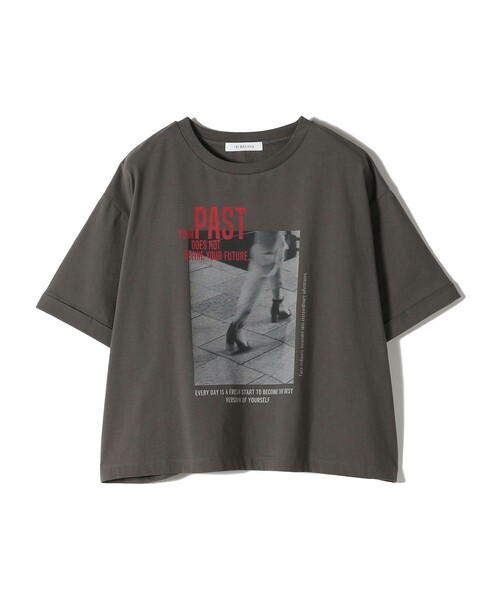 SHIPS 81BRANCA:フォト ワイド グレー 半袖Tシャツ 81BRANCA tシャツ 「SHIPS別注」81BRANCA:フォト ワイド TEE