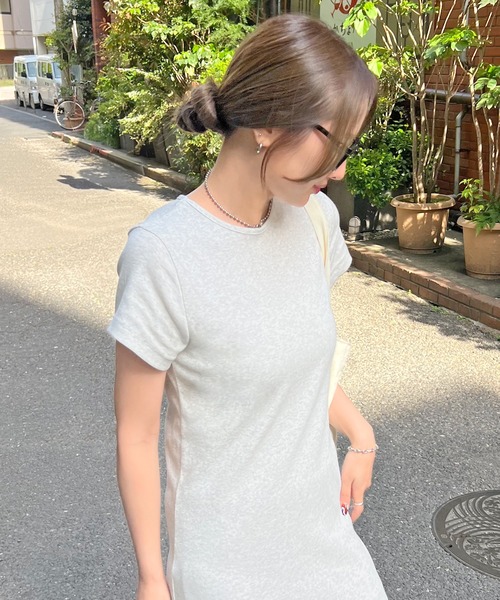 ワンピース 夏 半袖 「3サイズ展開」ワンポイント刺繍ワンピース