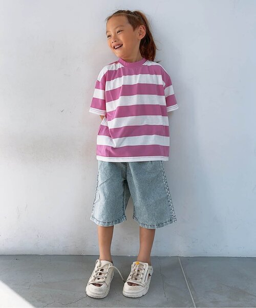 BREEZE（ブリーズ） tシャツ 「WEB限定/ジュニア対応」 ネオンボーダー