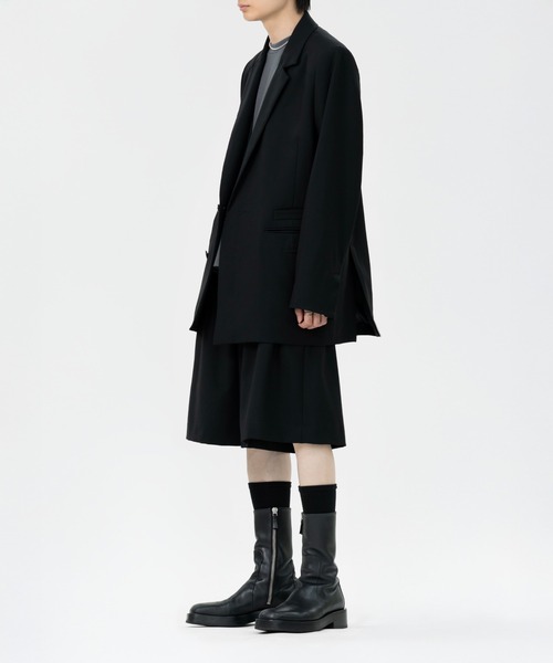 LAPIIS パンツ TWO TUCK WOOL WIDE SHORT TROUSERS メンズ : ZOZOTOWN