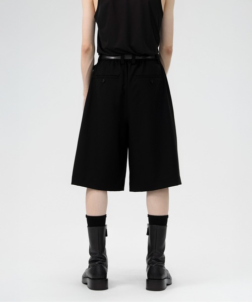 LAPIIS パンツ TWO TUCK WOOL WIDE SHORT TROUSERS メンズ : ZOZOTOWN