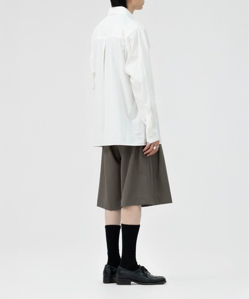 LAPIIS パンツ TWO TUCK WOOL WIDE SHORT TROUSERS メンズ : ZOZOTOWN