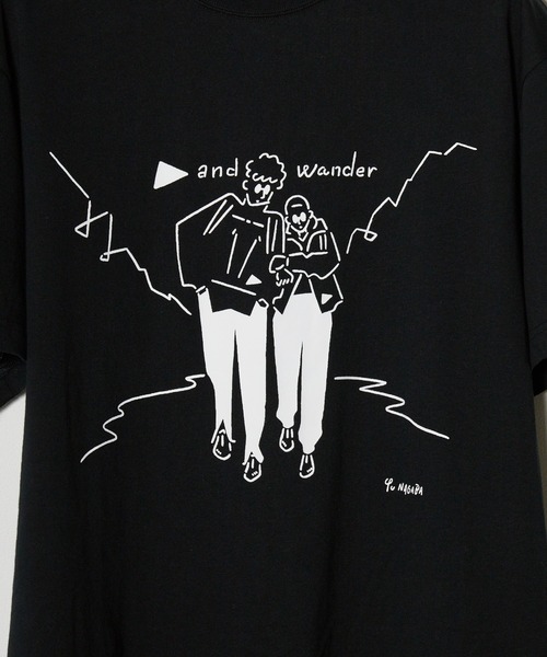 【関税込み】and wander Tシャツ and wander tシャツ wander/アンドワンダー Yu Nagaba printed